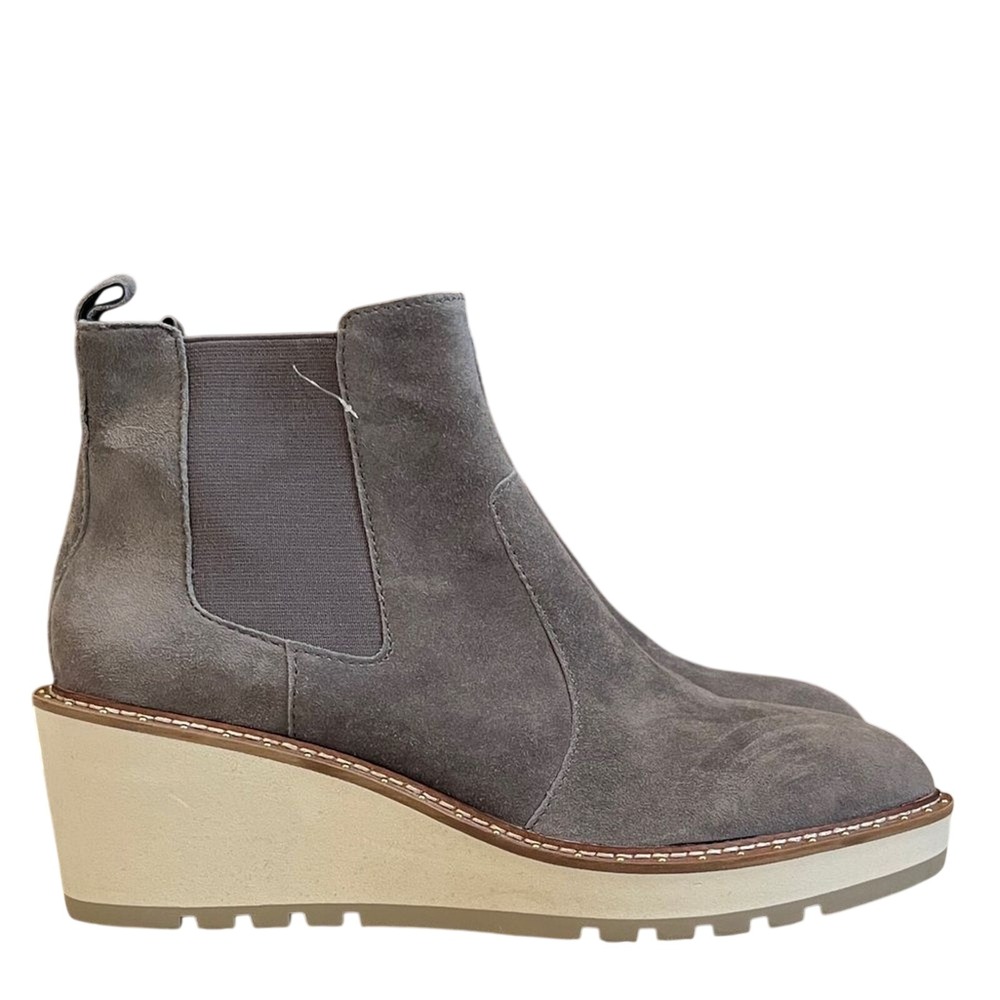 NWOB Cecelia New York Gemma Slip-on Suede Low Wedge Ankle Boots size 9.5